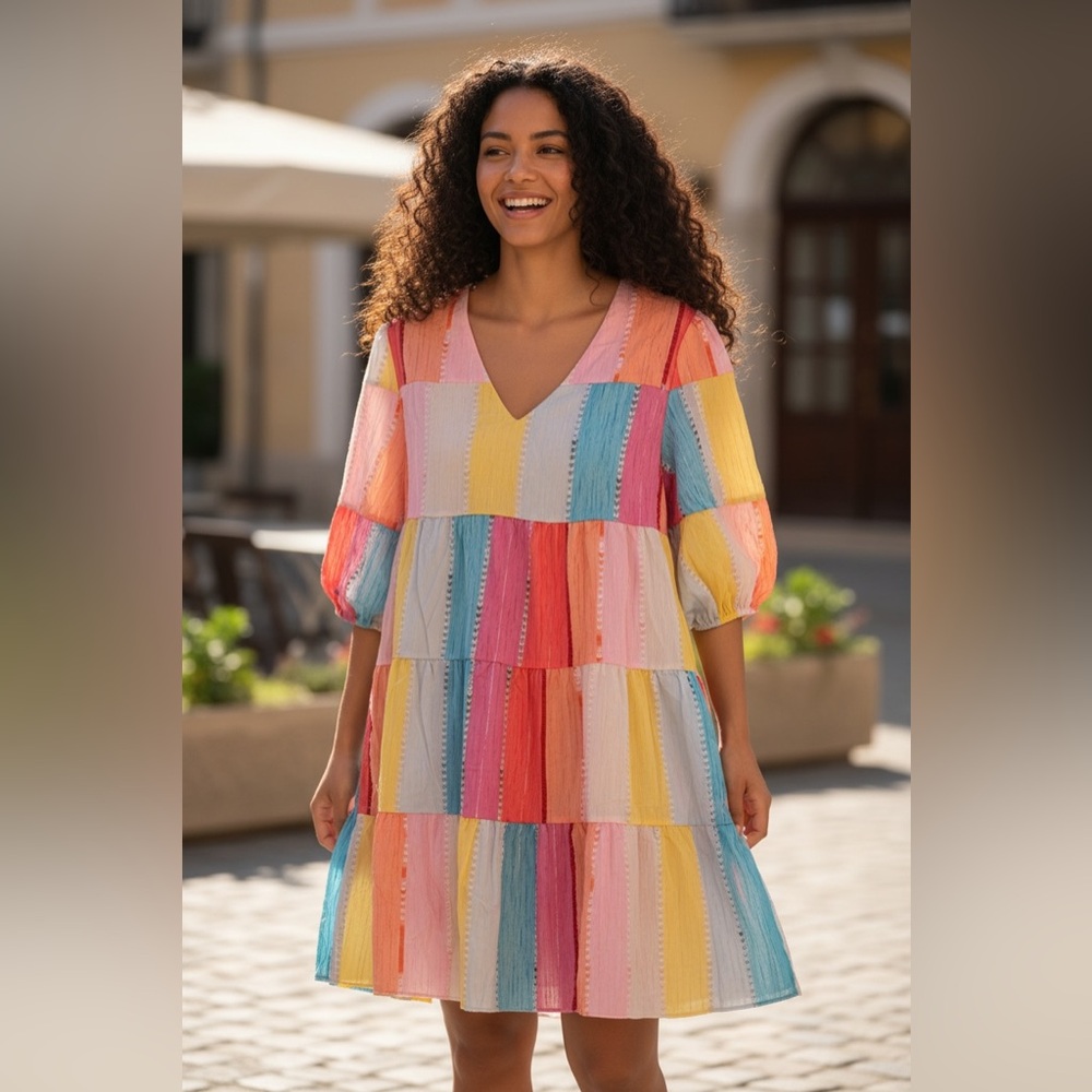 Colorful Patchwork Dress